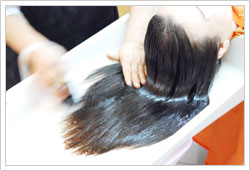 ヘアエステの様子